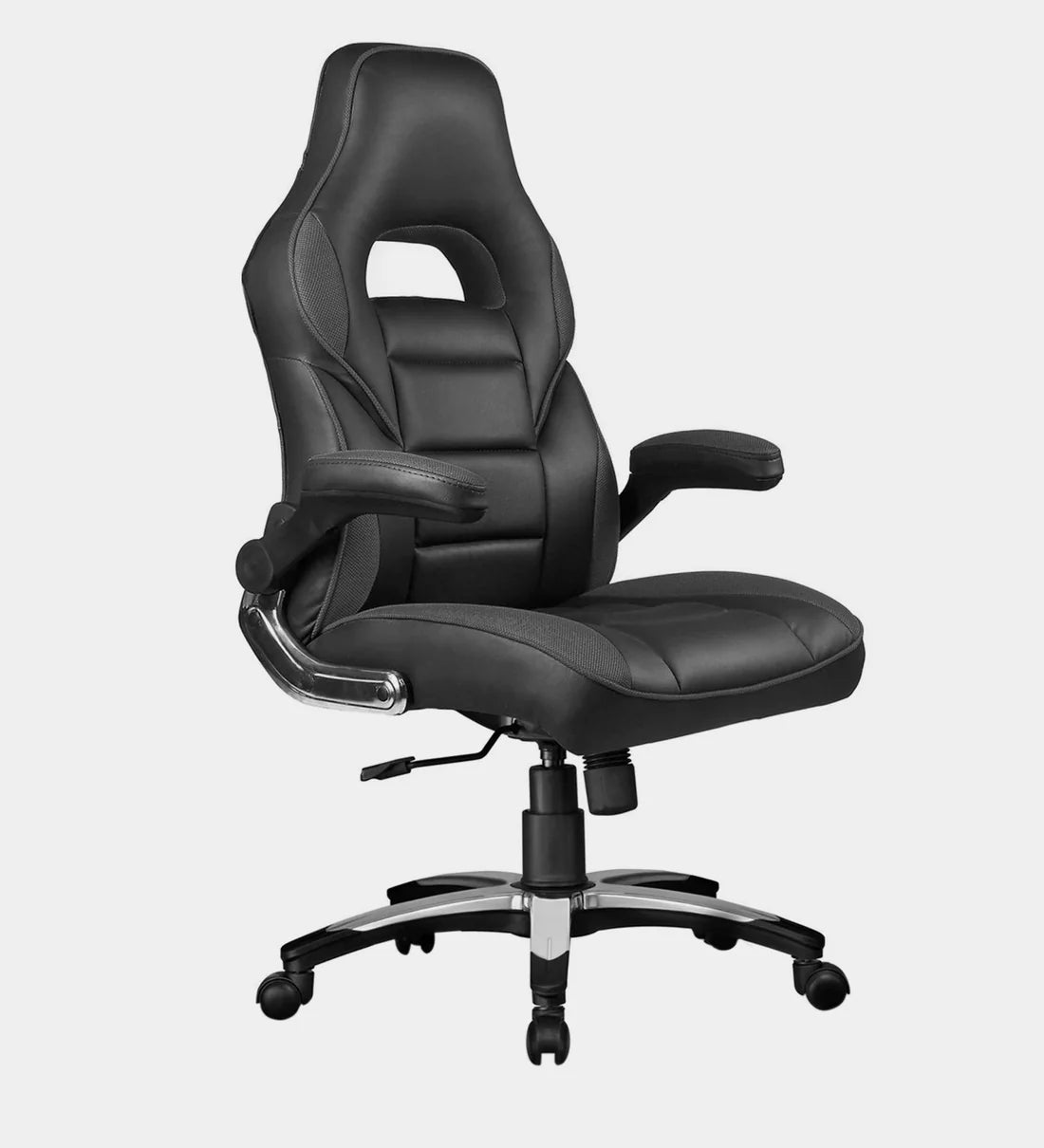 Gaming FlexiErgo Leatherette Chair in Black & Grey Colour