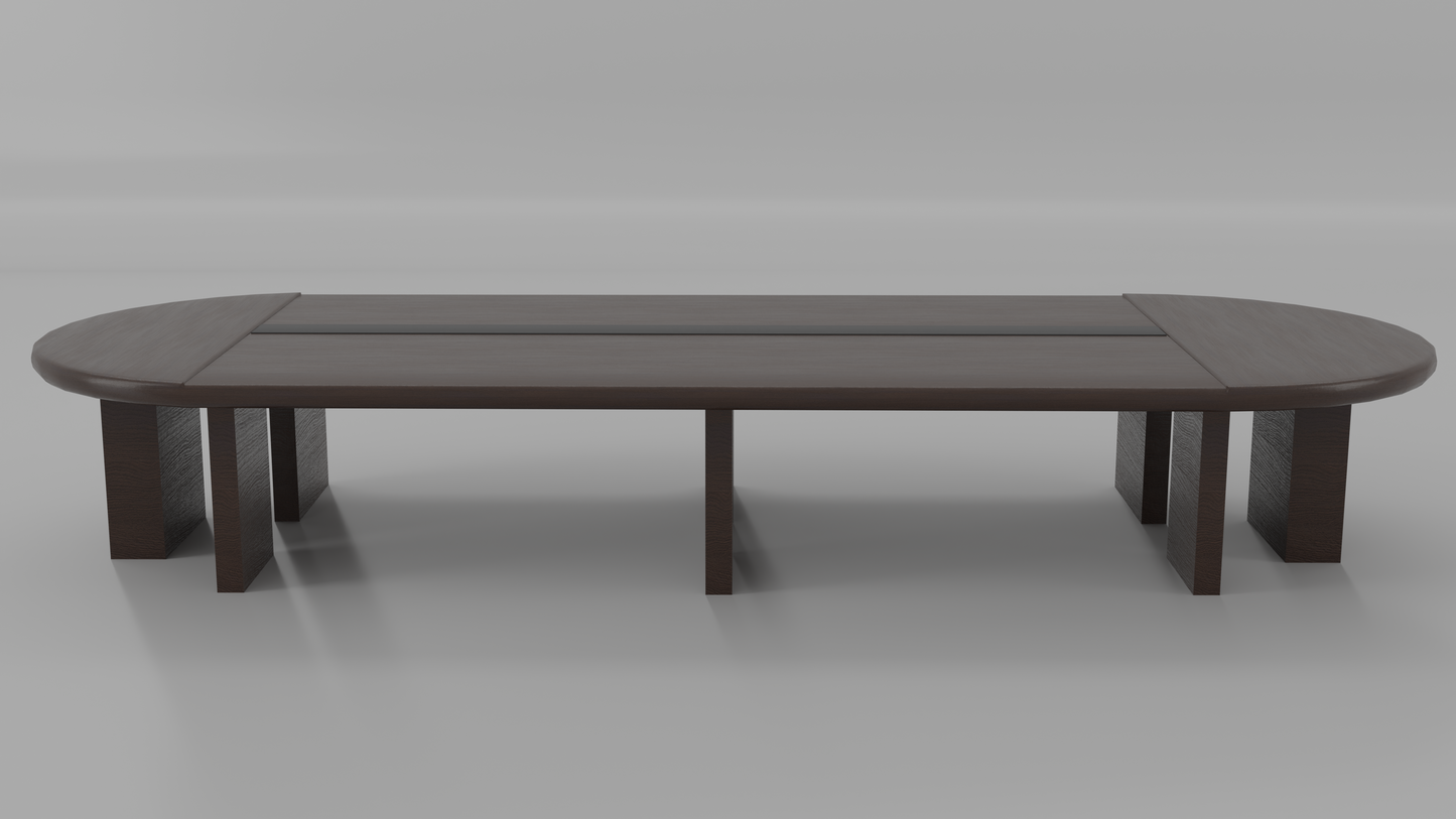 curvy office conference table 16 foot by 6 foot