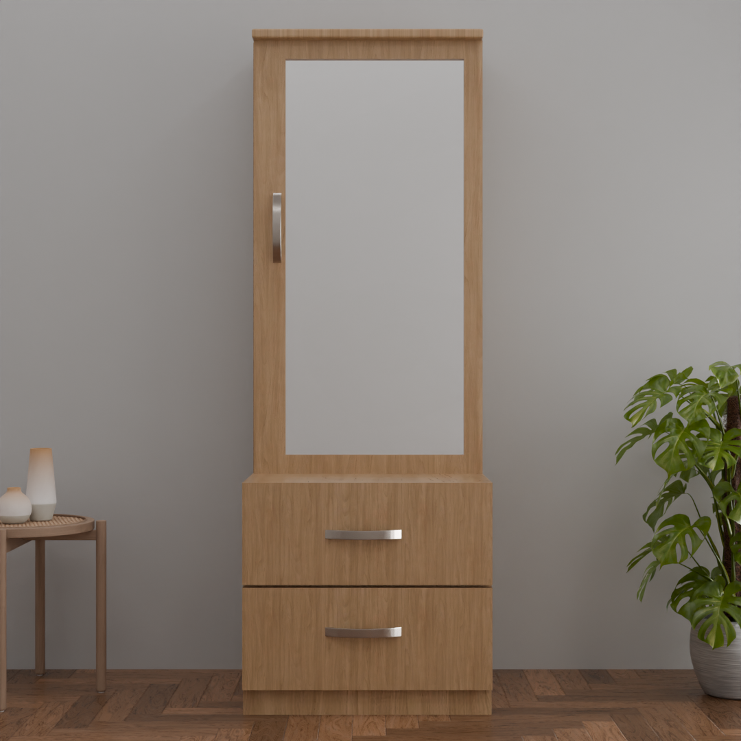 The Charm Corner Wood Finish Dressing Table