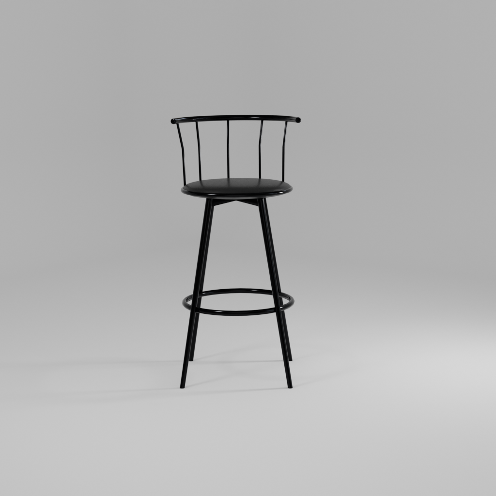 Echo Bar Perch Metal Bar Chair In Black Finish