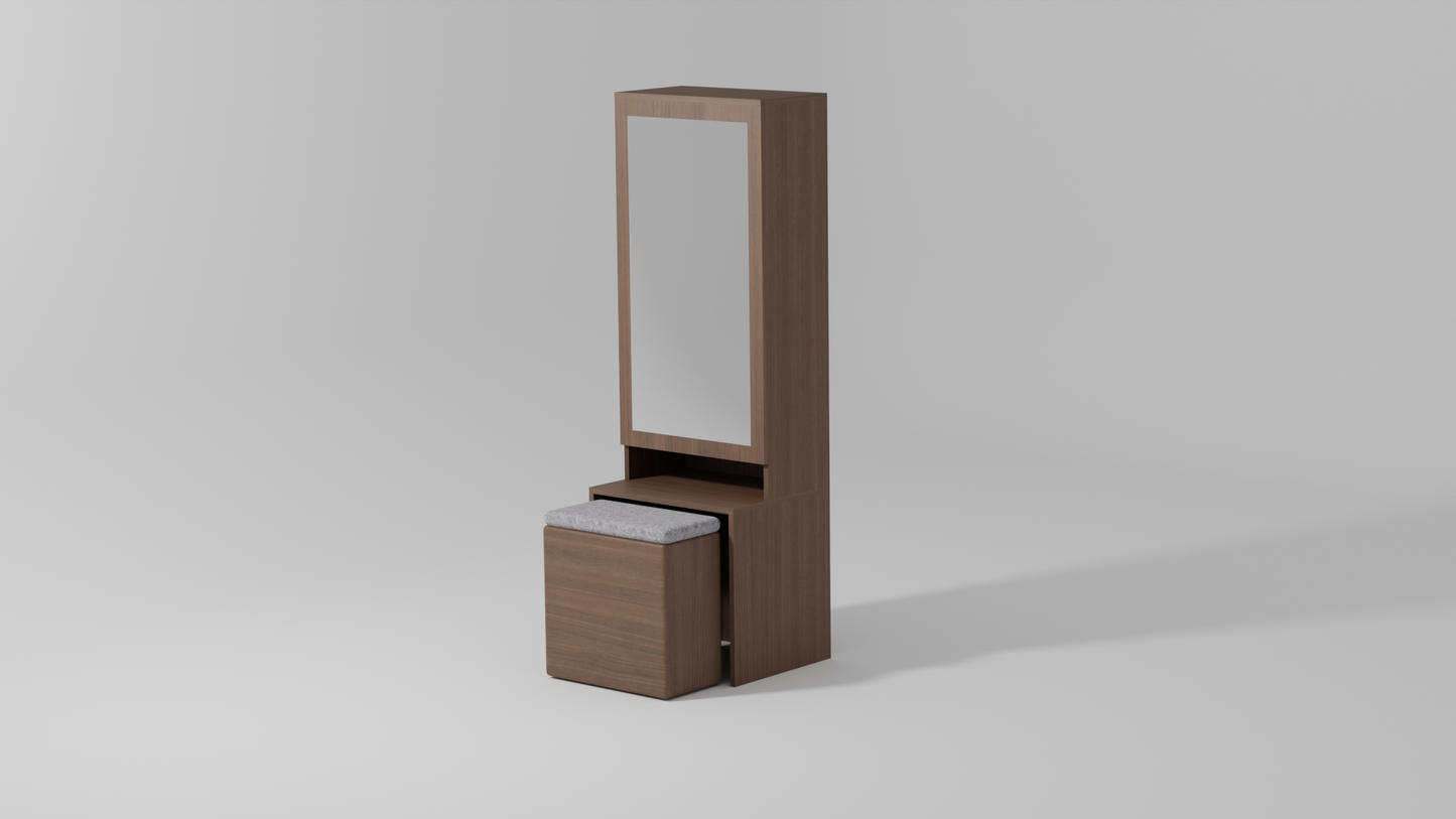 Polished Perch Wood Finish Dressing Table