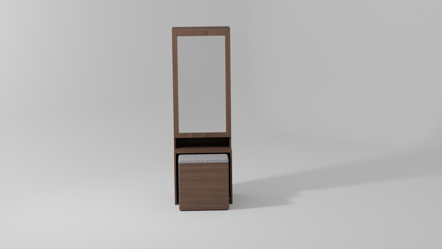 Polished Perch Wood Finish Dressing Table