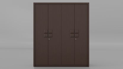 choco dark wooden almirah with four door&nbsp;