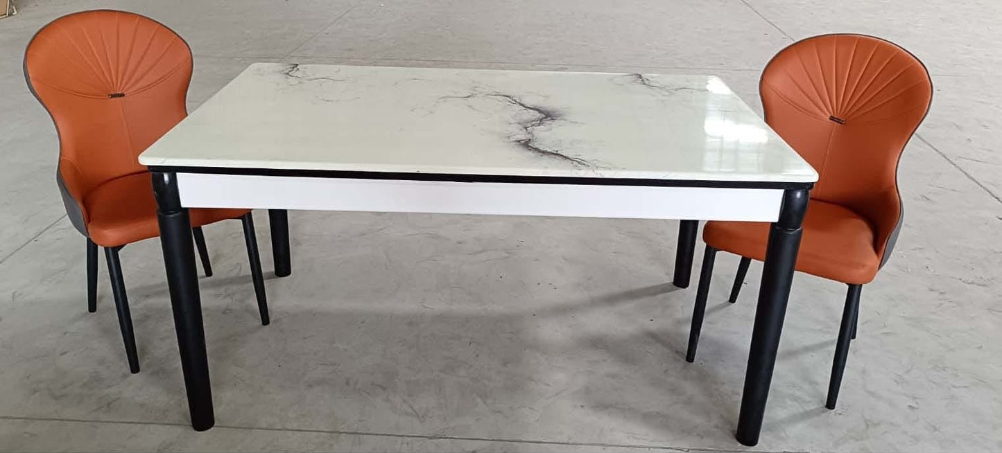 Aria Luxe White Marble Dining Table with Sleek Design and Premium Finish