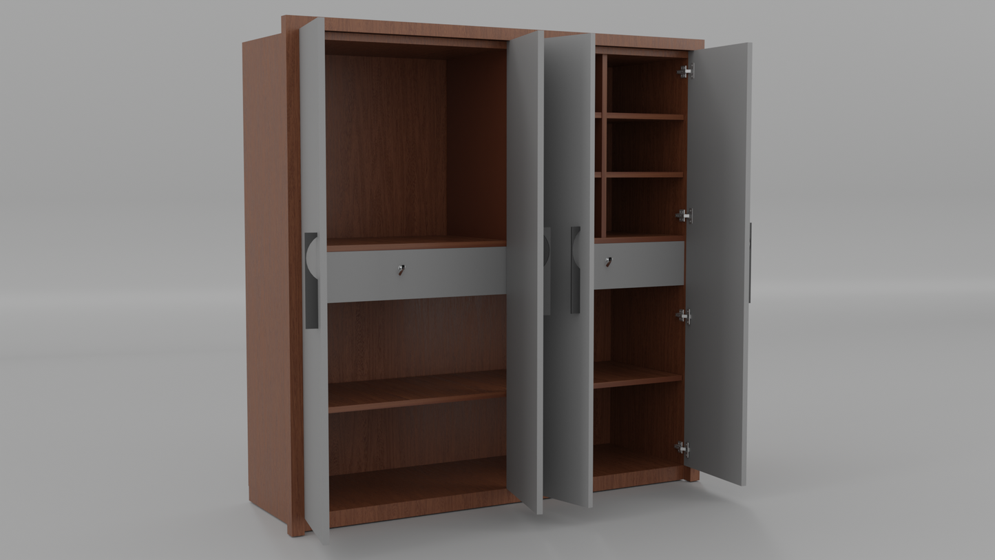 aspira wooden almirah