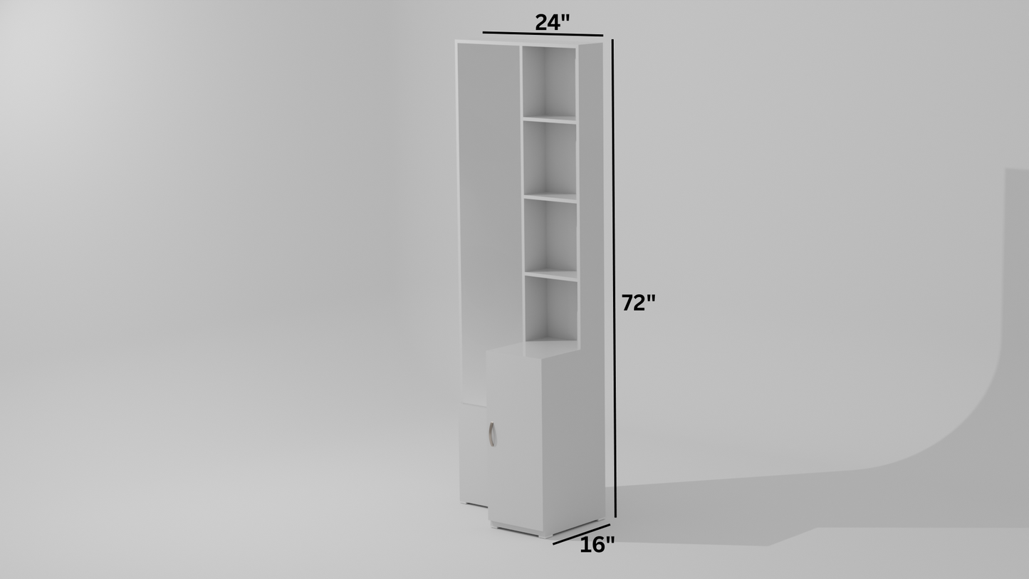 The Moonlight Reflection Dressing Table" in a white color finish