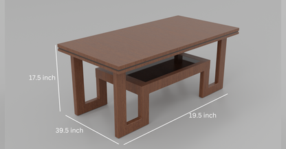 HAWQ JAPANESS COFFEE TABLE WITH WALNUT FINISHING