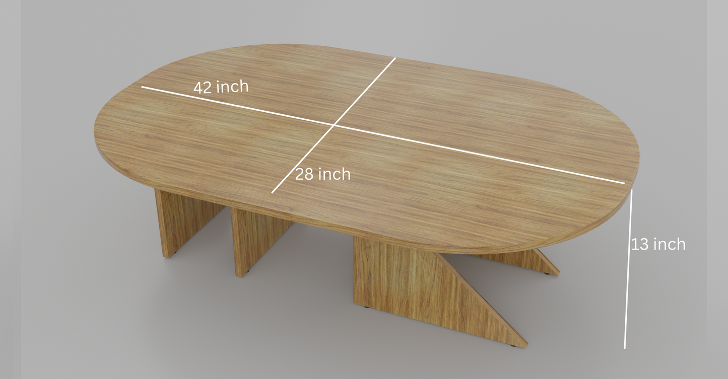 WOOD COFFEE TABLE WITH NATURAL FINISH