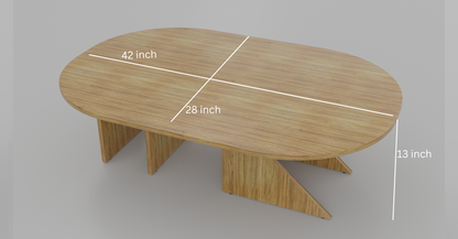 WOOD COFFEE TABLE WITH NATURAL FINISH