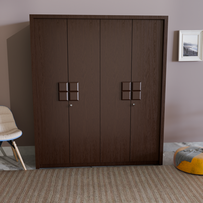 choco dark wooden almirah with four door&nbsp;