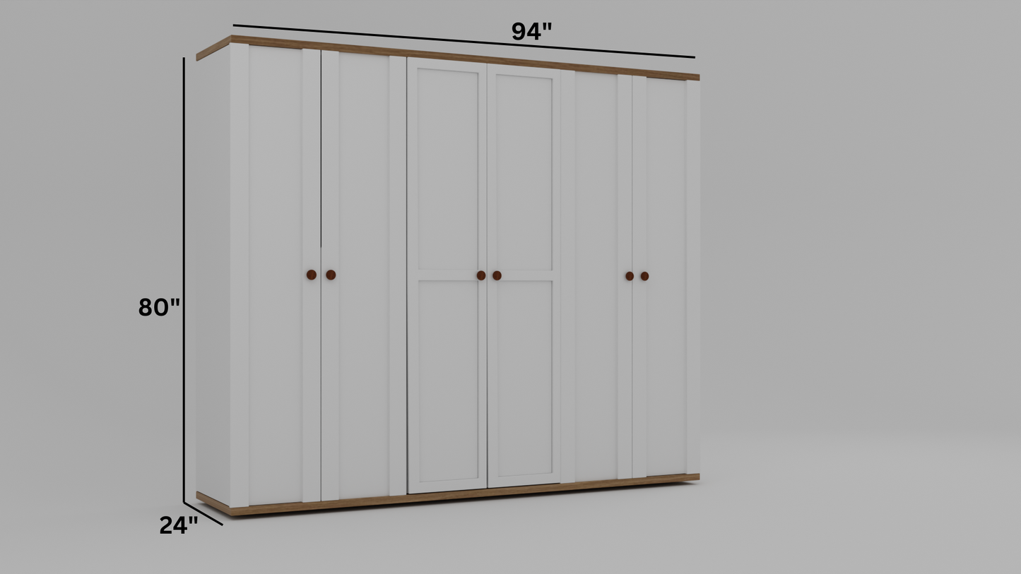Mystique four door particle wood finish