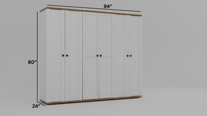 Mystique four door particle wood finish