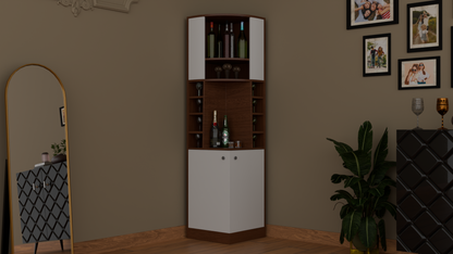 BRAVEALLO DARK CORNER BAR CABINET