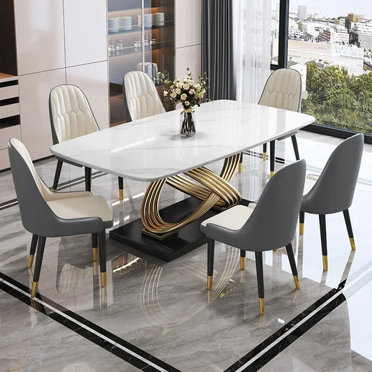 Salon Marble Dining Table Dinner Patio Restaurant Conference Coffe Dining Table Console Kitchen  Home Furniture