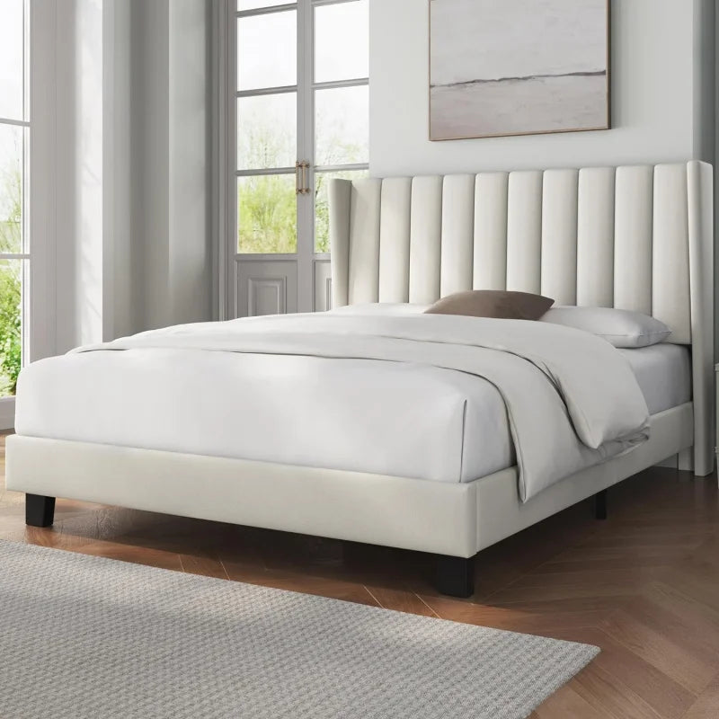 Ardas Interior Luxe Comfort Upholstered  Bed - Fully Customizable with Premium Fabric and High-Quality Framing”