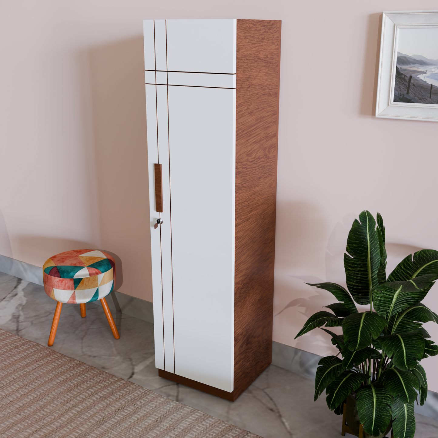 chess white brown almira with small space