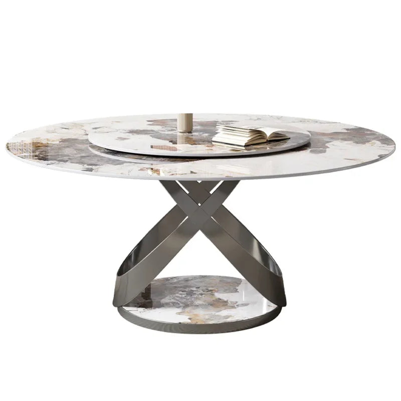 Round Marble Dining Table Dinner Center Dressing Restaurant Dining Table Center Outdoor  Kitchen Furniture