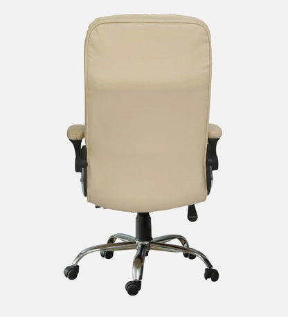 feasta cream leather office chair