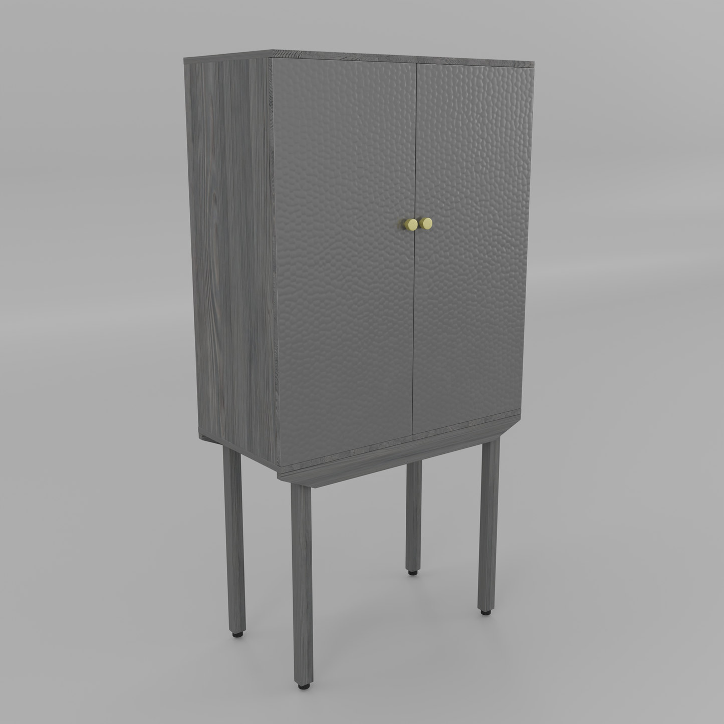 HAMMERED DESIGN BAR CABINET