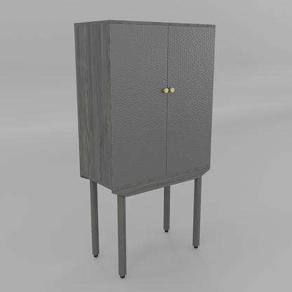 HAMMERED DESIGN BAR CABINET