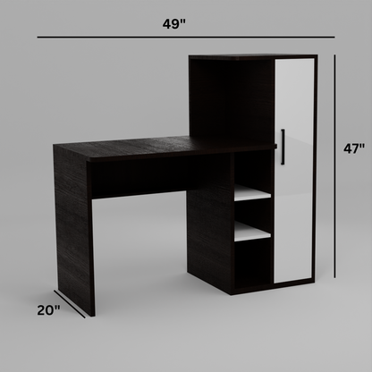 Wakefit N Study Table In Dark wood & Teak Colour
