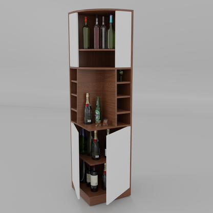 BRAVEALLO DARK CORNER BAR CABINET