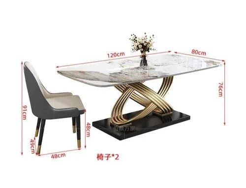 Salon Marble Dining Table Dinner Patio Restaurant Conference Coffe Dining Table Console Kitchen  Home Furniture