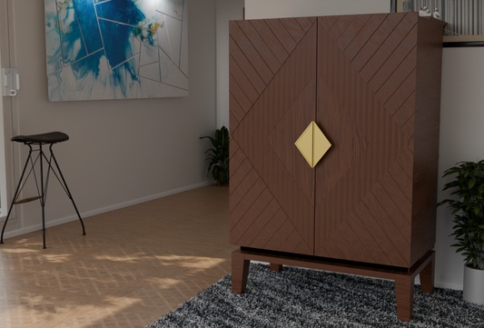 FEELCON WOODEN BAR CABINET