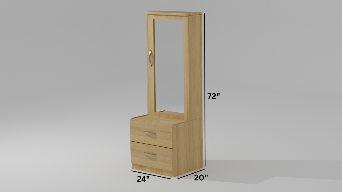 The Charm Corner Wood Finish Dressing Table