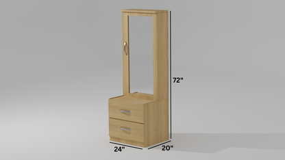 The Charm Corner Wood Finish Dressing Table