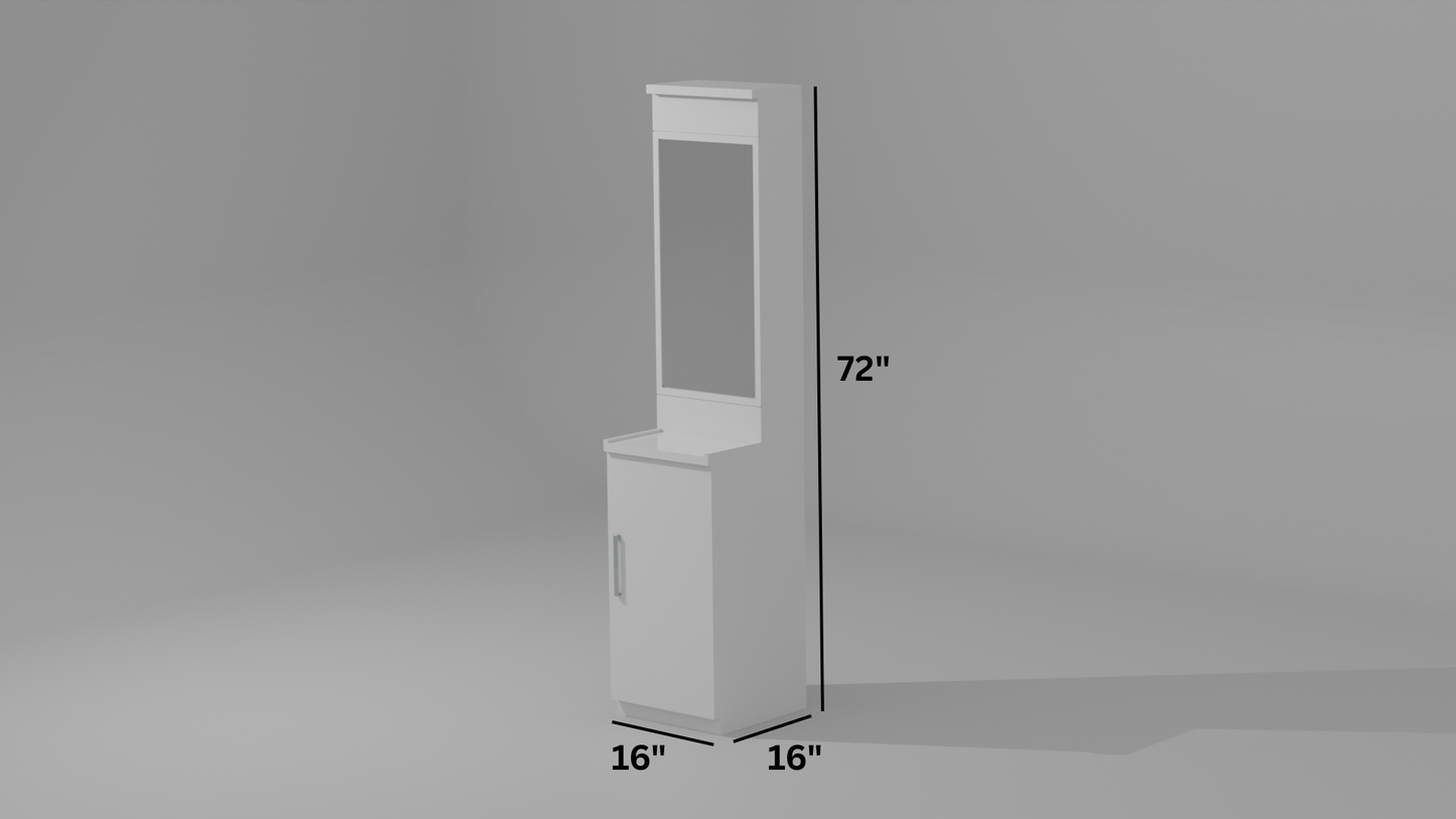 The Regency Mirror dressing table in white