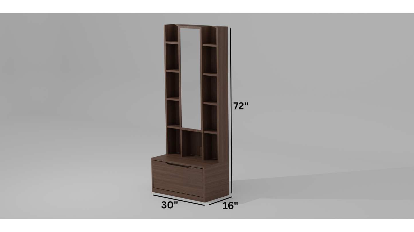 The Elegance Enclave Wood Finish Dressing Table