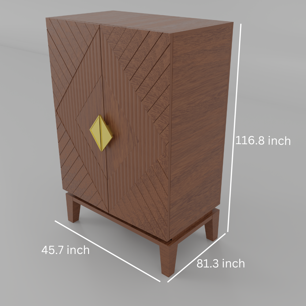 FEELCON WOODEN BAR CABINET