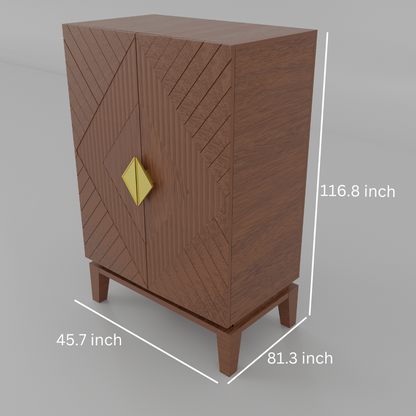FEELCON WOODEN BAR CABINET