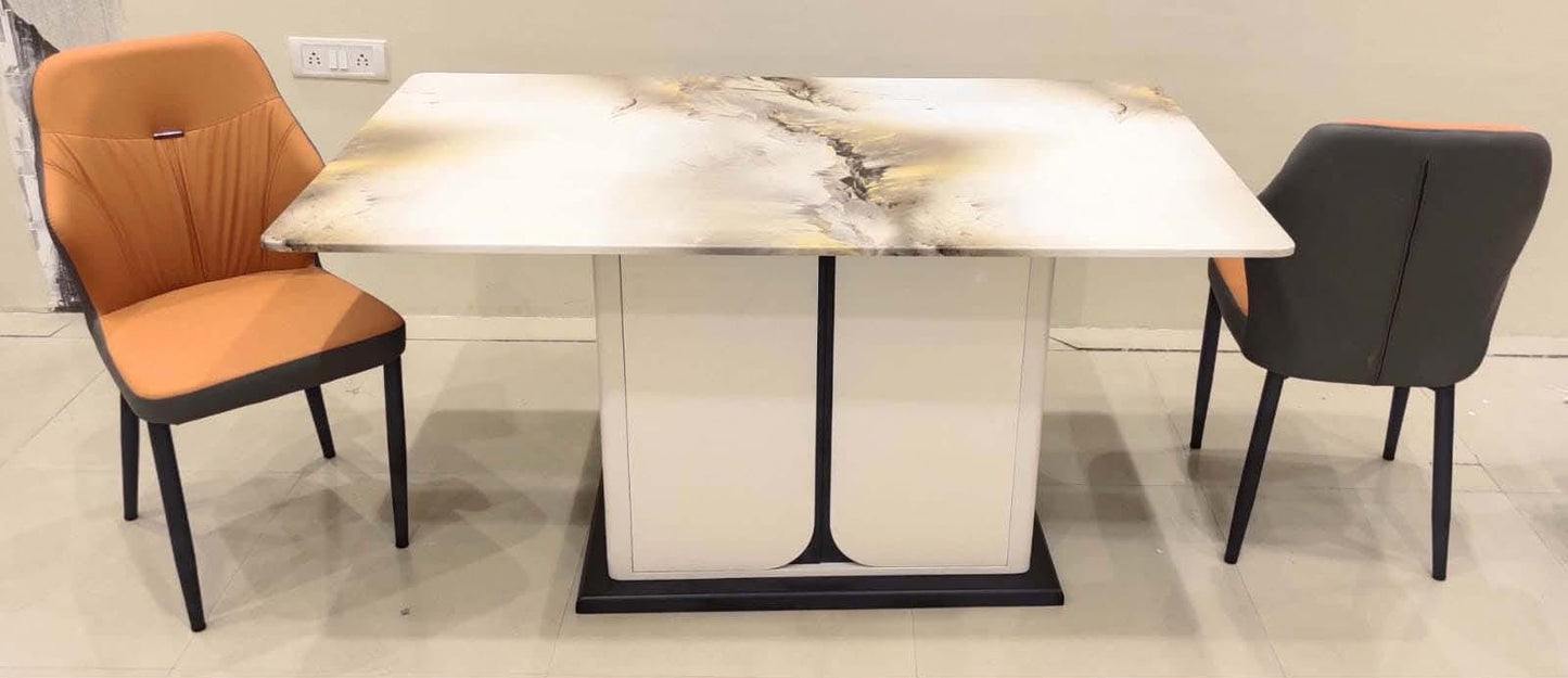 Bianco Elegance White Marble Dining Table with Modern Design and Premium Finish