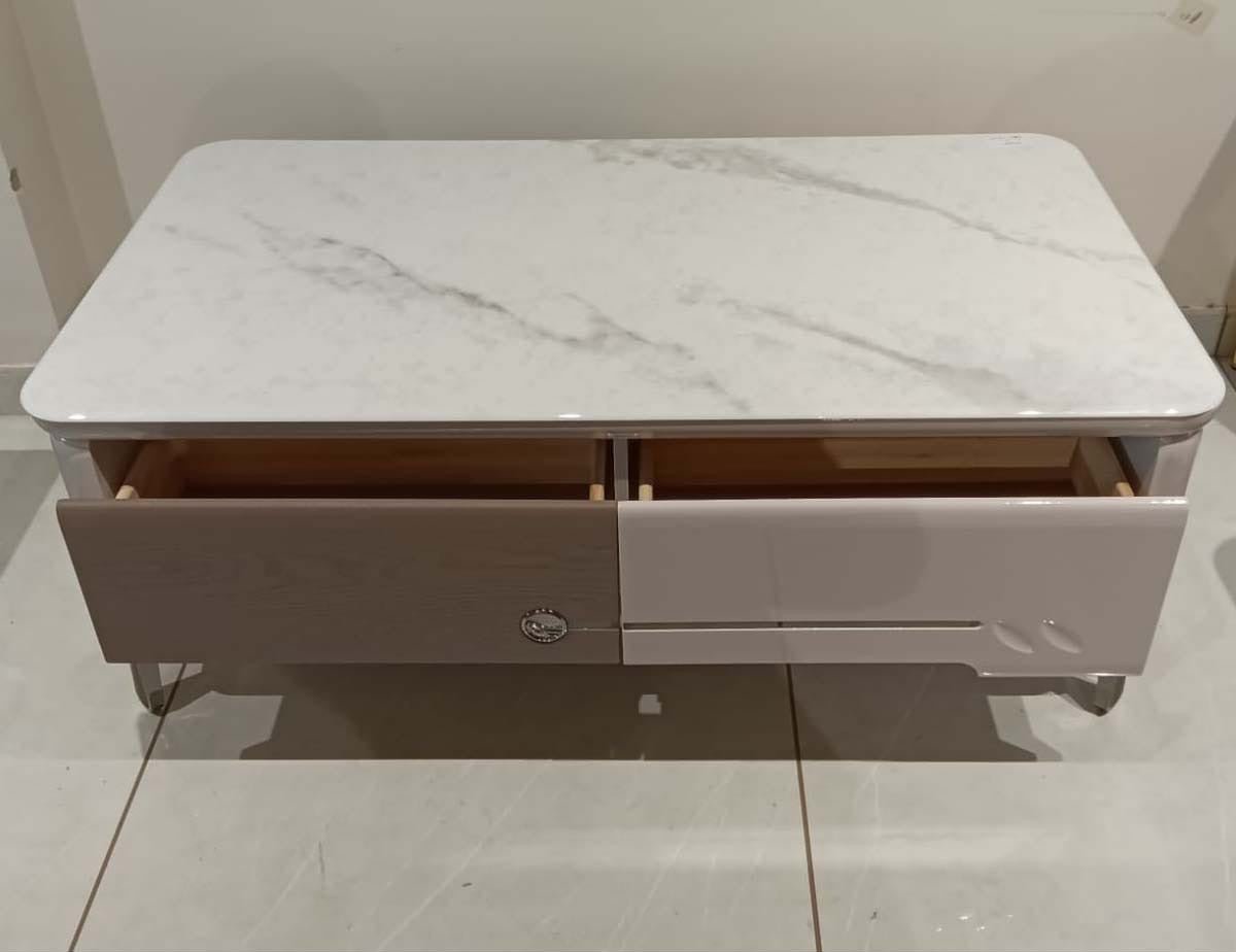 Celestia Sleek Marble Center Table with Modern Design