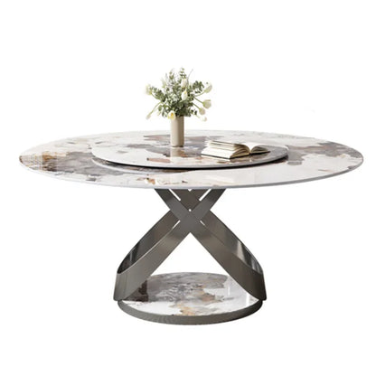 Round Marble Dining Table Dinner Center Dressing Restaurant Dining Table Center Outdoor  Kitchen Furniture