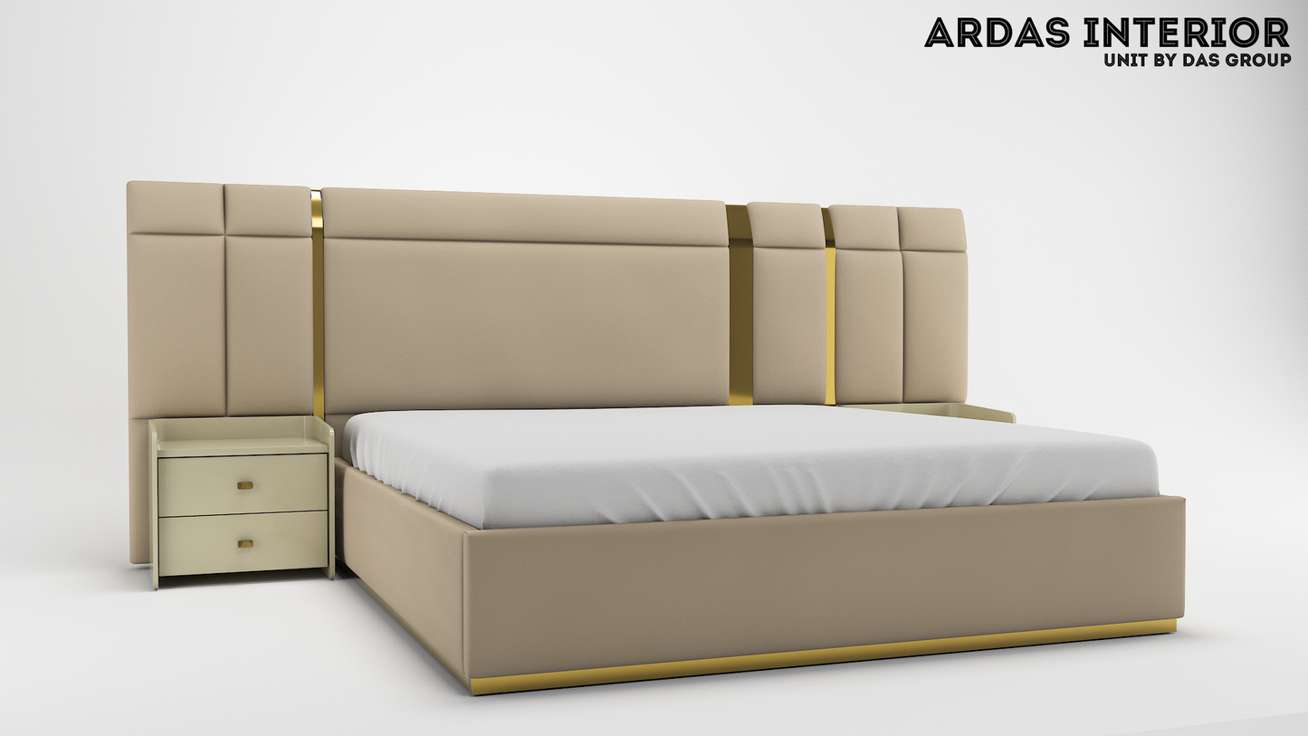 Ardas Interior Solid Wood Double Hydraulic Bed | Dior Bed