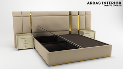 Ardas Interior Solid Wood Double Hydraulic Bed | Dior Bed