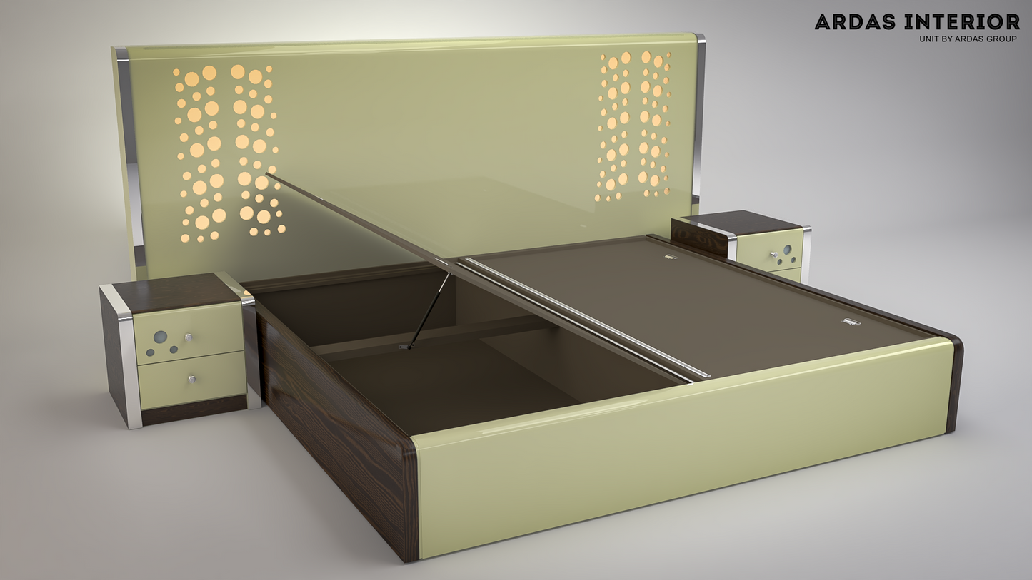 Ardas Interior Solid Wood King Hydraulic, Box | NET BED