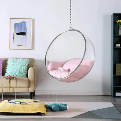 Hanging Ball Space Chair Glass Ball Indoor Hanging Chair Hanging Basket Nordic Outdoor Swing Home Stay Transparent Bubble Chair