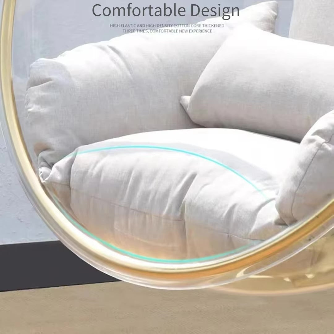 Hanging Ball Space Chair Glass Ball Indoor Hanging Chair Hanging Basket Nordic Outdoor Swing Home Stay Transparent Bubble Chair