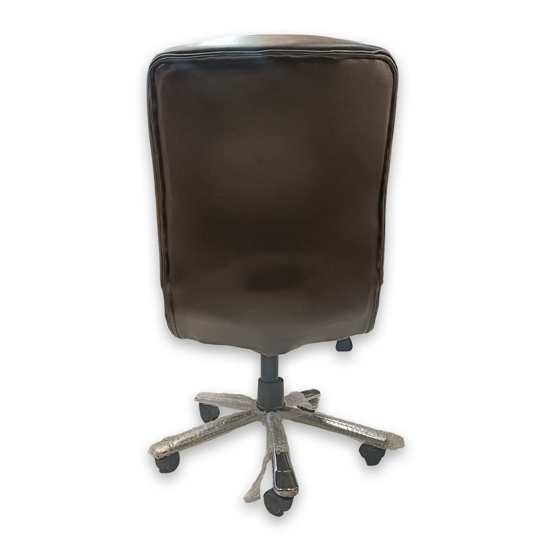 Brown office chair back view