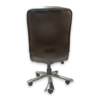Brown office chair back view
