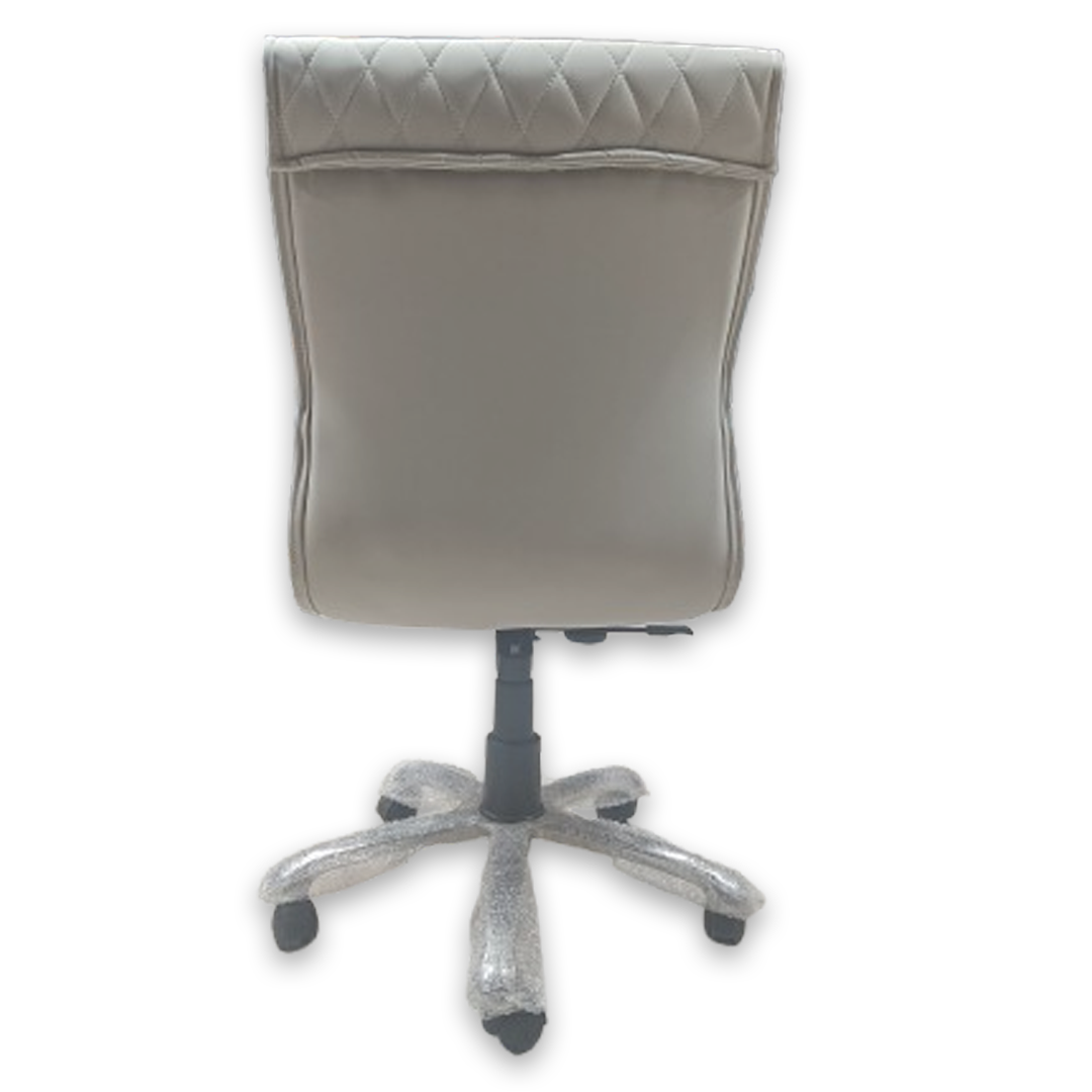 white office chair back view 