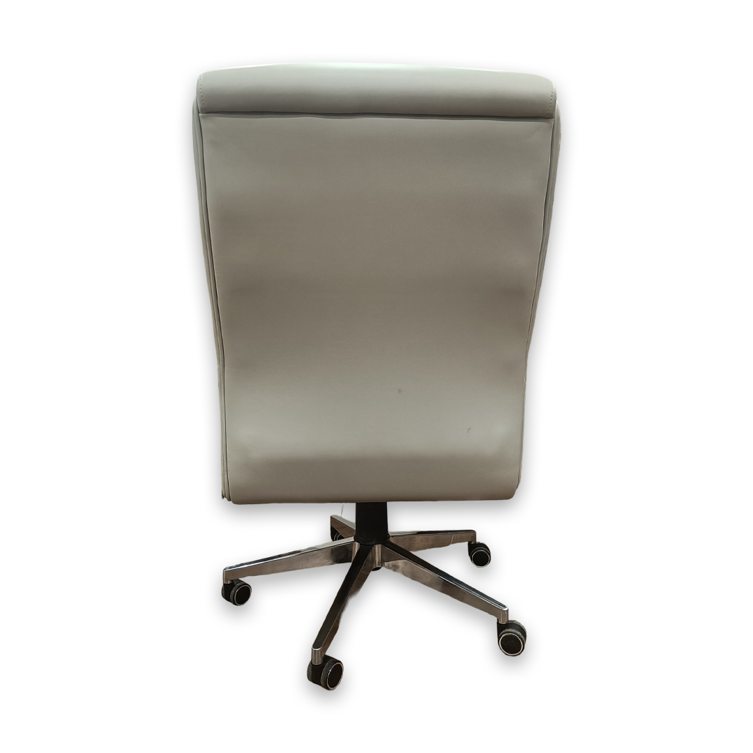 white office chair back view