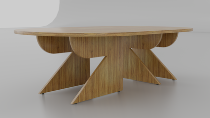 WOOD COFFEE TABLE WITH NATURAL FINISH