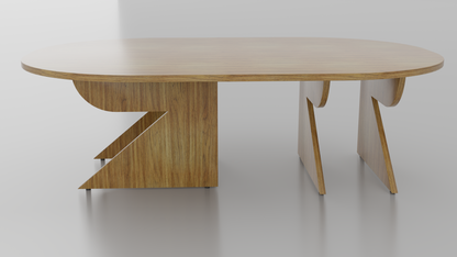 WOOD COFFEE TABLE WITH NATURAL FINISH