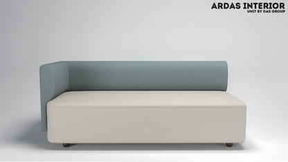 COZY CURVE SOFA WITH PUFFY AND DIVIDER