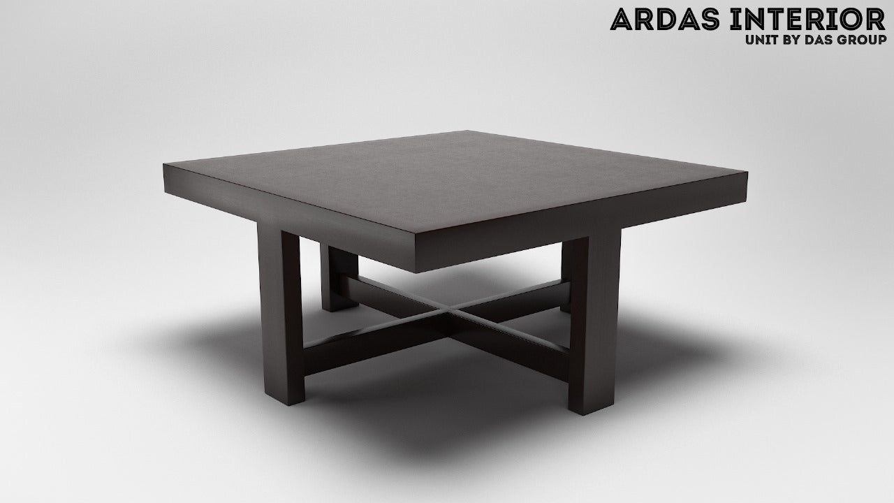 Ardas Interior Wooden Centre Table With Puffies